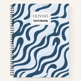 Cuaderno de espiral abstracto moderno personalizad