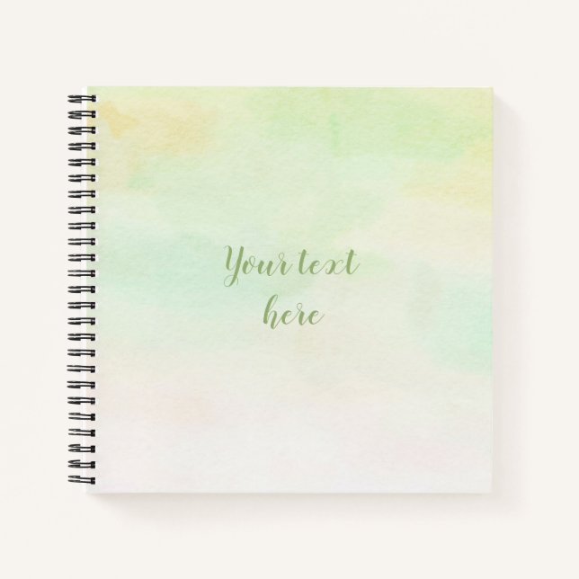 Cuaderno de espiral acuarela tonos suaves (Anverso)