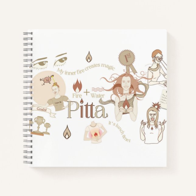 Cuaderno de espiral Ayurveda Pitta Dosha (Anverso)