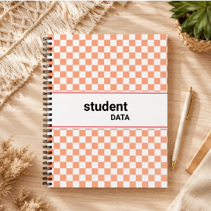 Cuaderno de espiral Boho Checkerboard De moda pa