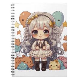 cuaderno de espiral chibi