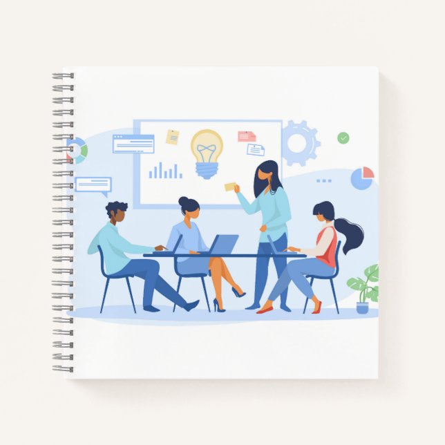 Cuaderno de espiral de 8.5" x 8.5" (Anverso)