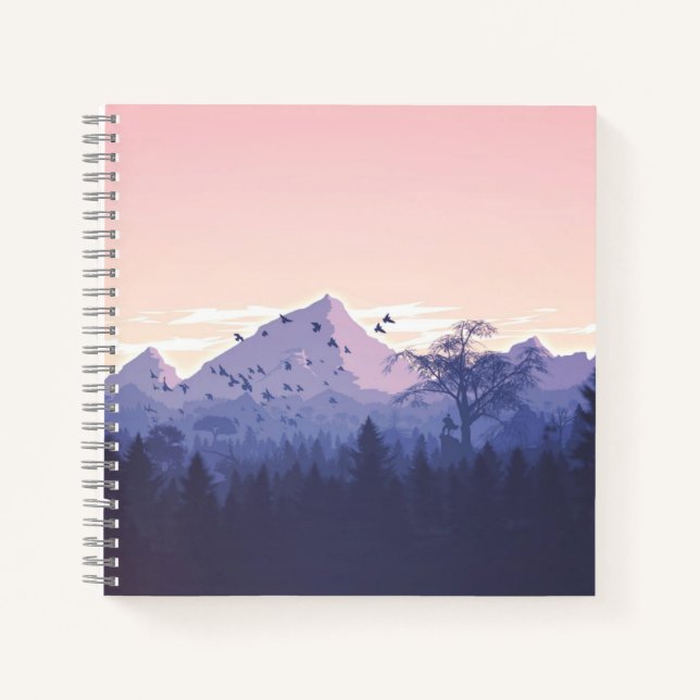 Cuaderno de espiral de 8.5" x 8.5" (Anverso)