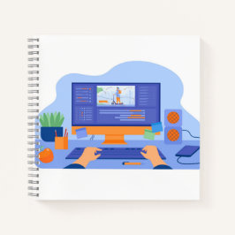 Cuaderno de espiral de 8.5" x 8.5"