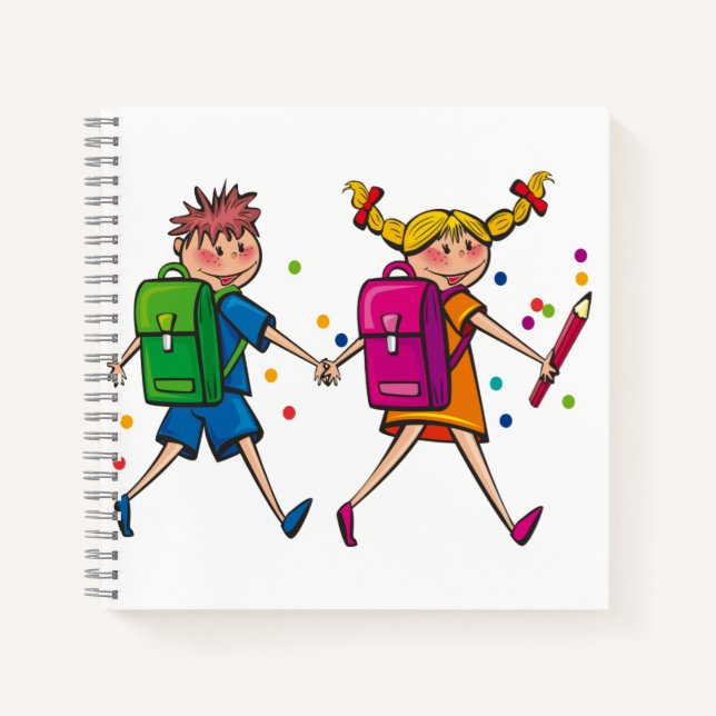 Cuaderno de espiral de 8.5" x 8.5" (Anverso)