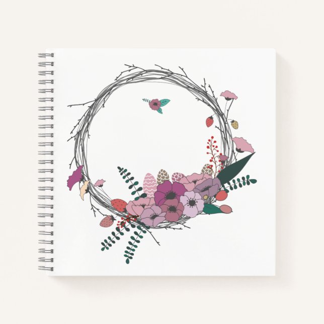 Cuaderno de espiral de 8.5" x 8.5" (Anverso)