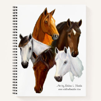 cuaderno de espiral de caballo