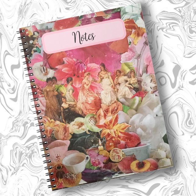 Cuaderno de espiral de chicas, Floral de damas ros (Subido por el creador)