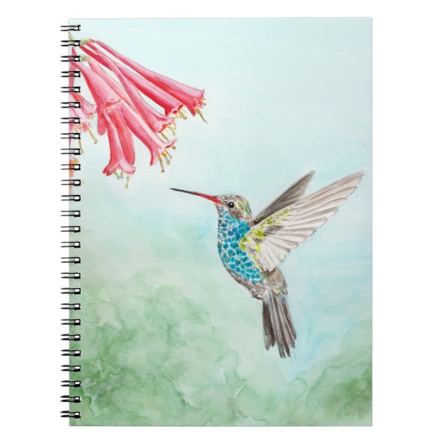 cuaderno de espiral de colibrí (Frente)