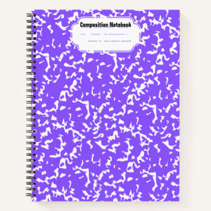 cuaderno de espiral de composición púrpura