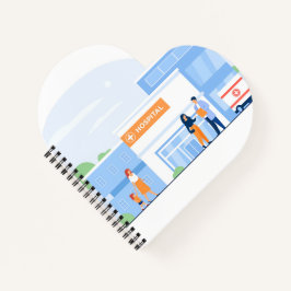 Cuaderno de espiral de corazón