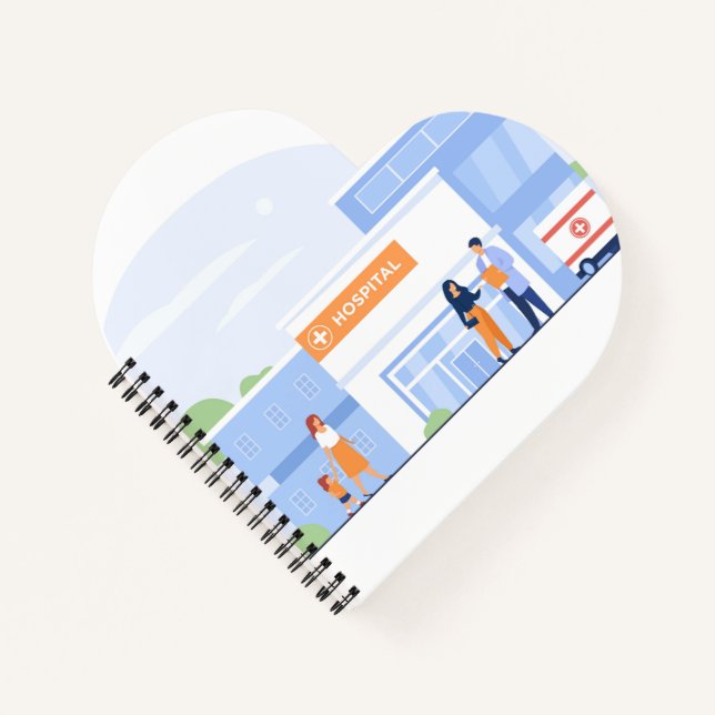 Cuaderno de espiral de corazón (Anverso)