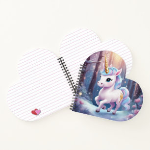 Cuaderno de espiral de corazón