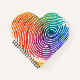 Cuaderno de espiral de corazón