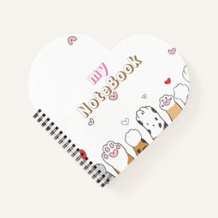 Cuaderno de espiral de corazón