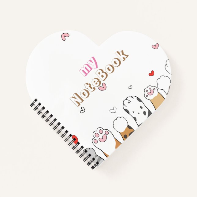 Cuaderno de espiral de corazón (Anverso)