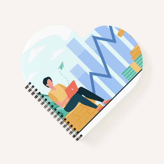 Cuaderno de espiral de corazón (Anverso)