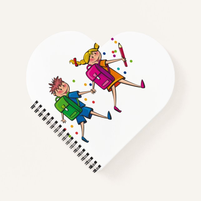 Cuaderno de espiral de corazón (Anverso)