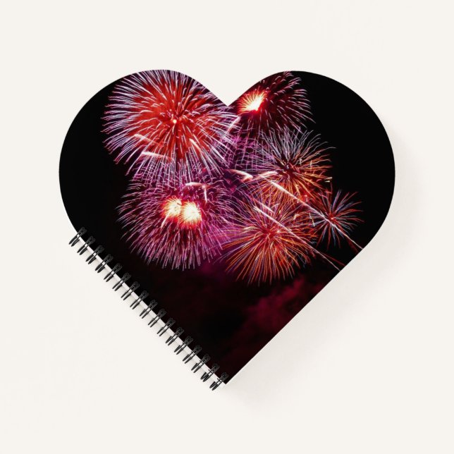 Cuaderno de espiral de corazón (Anverso)
