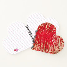 Cuaderno de espiral de corazón