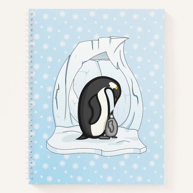 Cuaderno de Espiral de Davin y Annie the Penguins (Anverso)