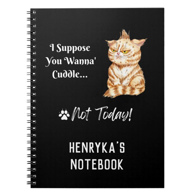 Cuaderno de espiral de gatos de Henryka (Frente)