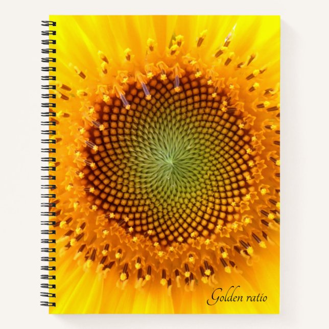 Cuaderno de espiral de girasol de la relación dora (Anverso)