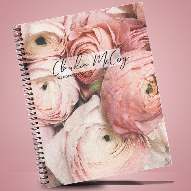 Cuaderno de espiral de negocios | Peonías rosadas (Subido por el creador)