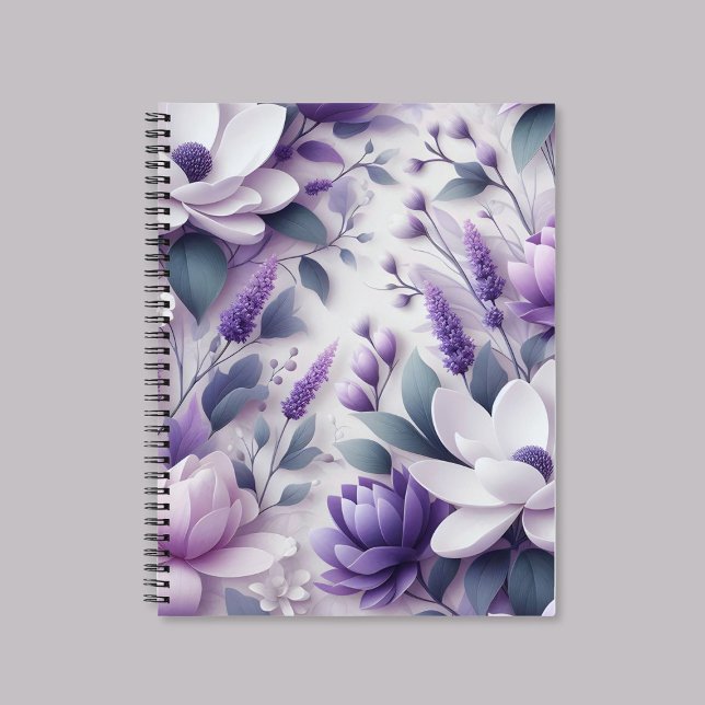 Cuaderno de espiral de patrón floral de hilo de hi (Subido por el creador)
