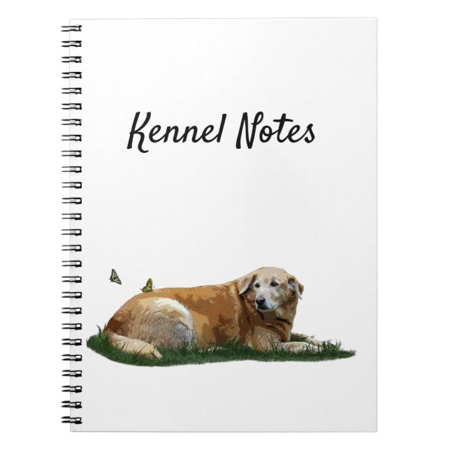 Cuaderno de espiral de perros de raza mixta de lab (Frente)