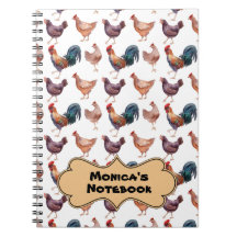 Cuaderno de espiral de pollo de Mónica