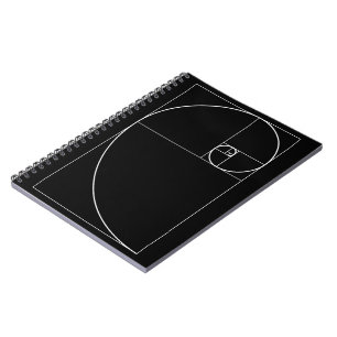 Cuaderno de espiral de proporción áurea blanco ele