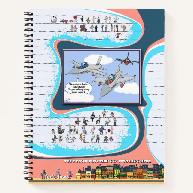 Cuaderno de espiral de Toe's Town Comic (Anverso)