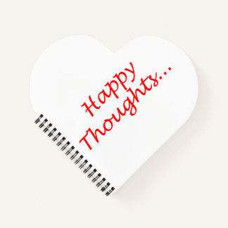 Cuaderno de espiral en forma de corazón "Happy Tho