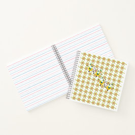 Cuaderno de espiral. Escribiendo letras de alfabet