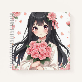 Cuaderno de espiral estilo anime personalizado