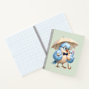 Cuaderno de espiral Familia Papá Pájaro Diario de 