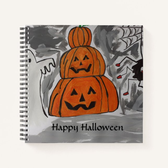 Cuaderno de Espiral Feliz de Halloween (Anverso)