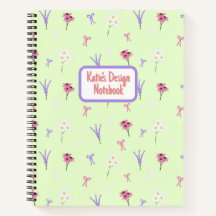 Cuaderno de espiral | Flores silvestres y arcos en