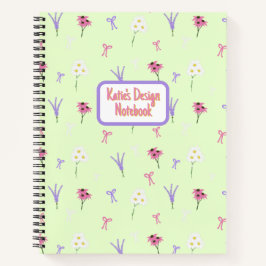 Cuaderno de espiral | Flores silvestres y arcos en