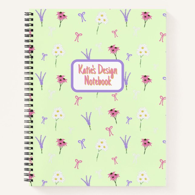 Cuaderno de espiral | Flores silvestres y arcos en (Anverso)