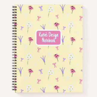Cuaderno de espiral | Flores silvestres y arcos en
