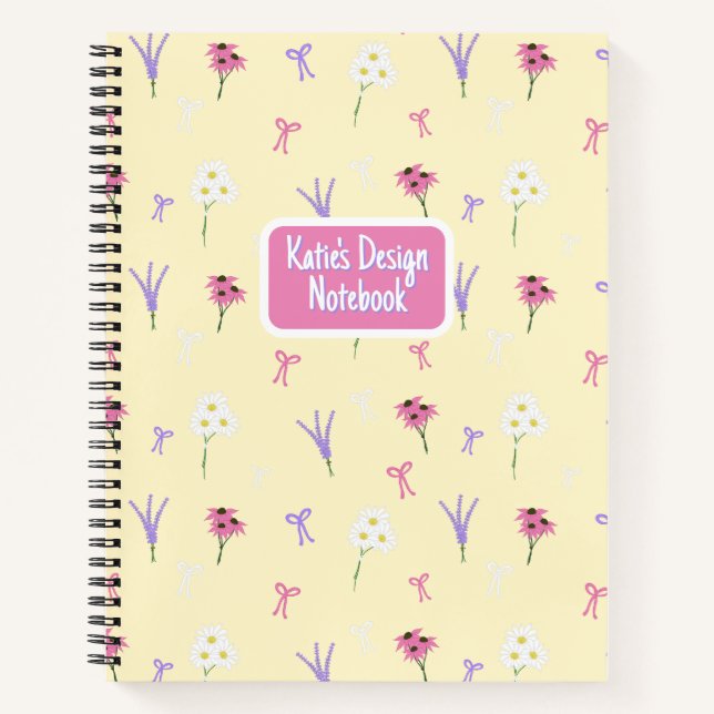 Cuaderno de espiral | Flores silvestres y arcos en (Anverso)