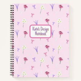 Cuaderno de espiral | Flores silvestres y arcos en