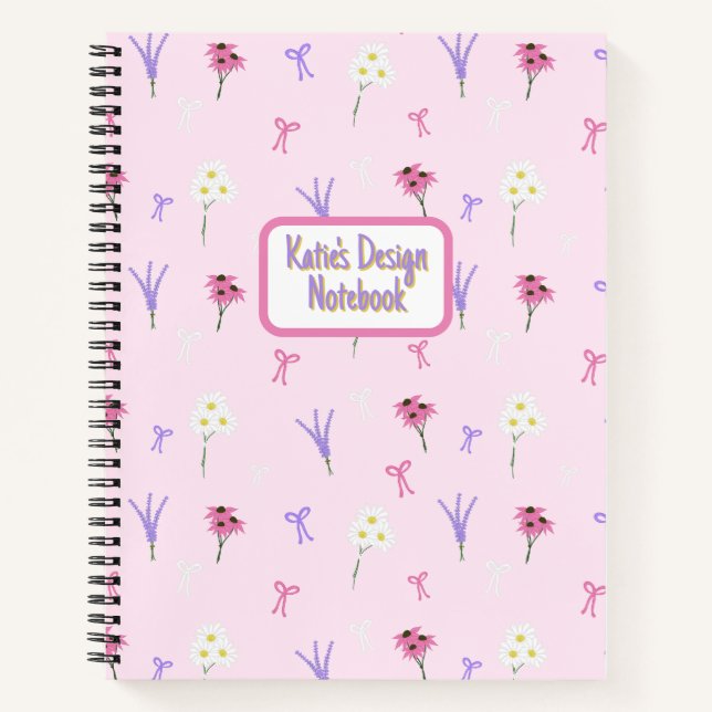Cuaderno de espiral | Flores silvestres y arcos en (Anverso)