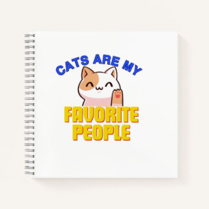 Cuaderno de espiral kawaii gato