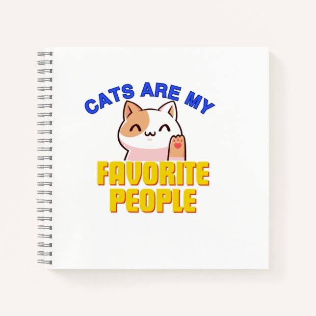 Cuaderno de espiral kawaii gato (Anverso)