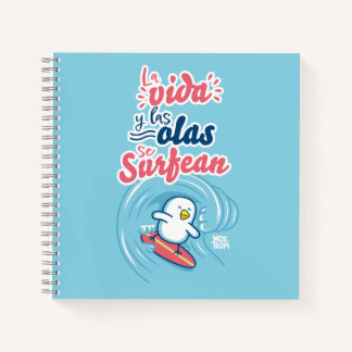 Cuaderno de espiral│La vida y las olas se surfean