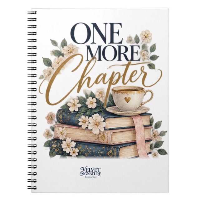 Cuaderno de espiral One More Chapter con libros y  (Frente)