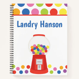 Cuaderno de espiral personalizado de Gumballs colo